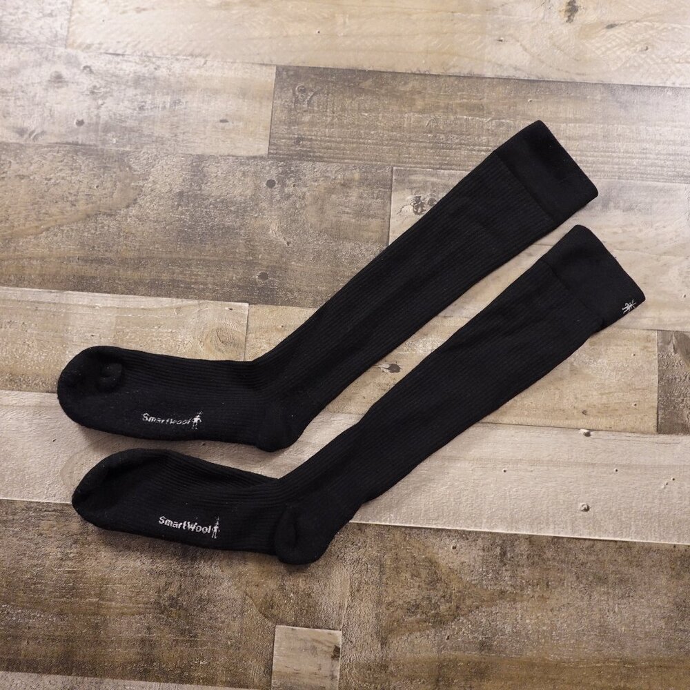 Smartwool‎ Black Knee-High Socks Size Large Merino Wool